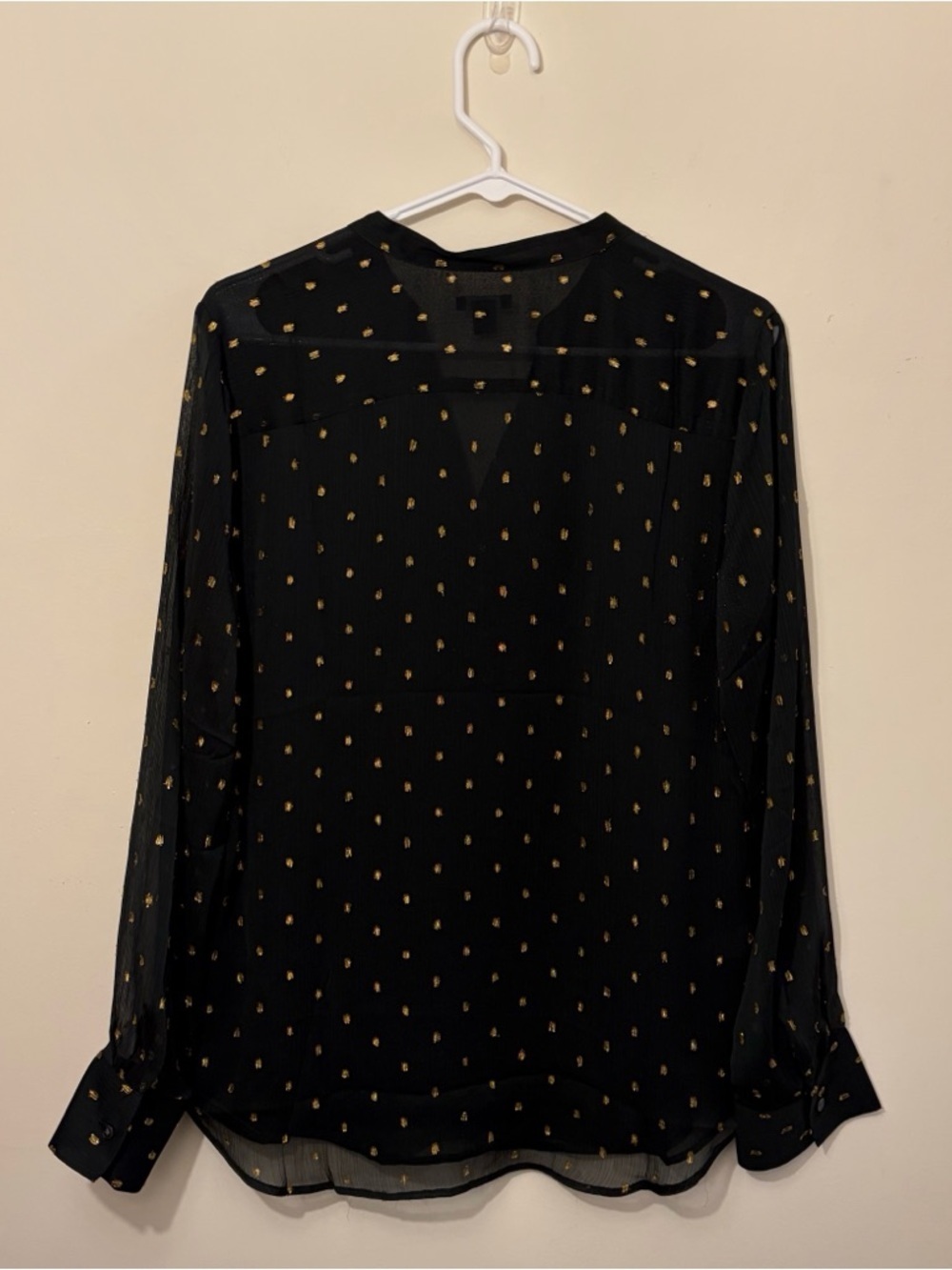 Ann Taylor Black Ruffle V-Neck Blouse - Picture 5 of 5